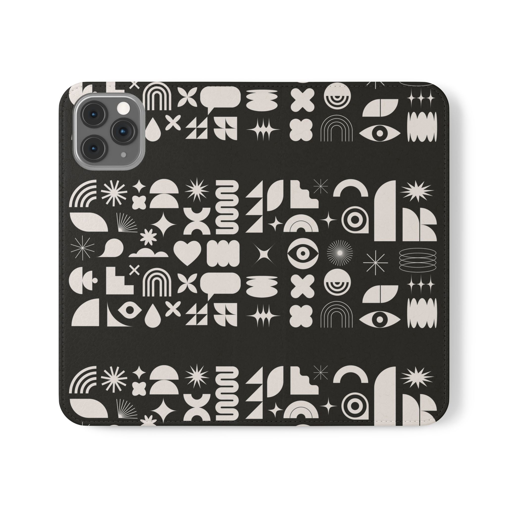 Stylish Flip Cases with Abstract Design - Versatile Phone Wallet for Everyday Use