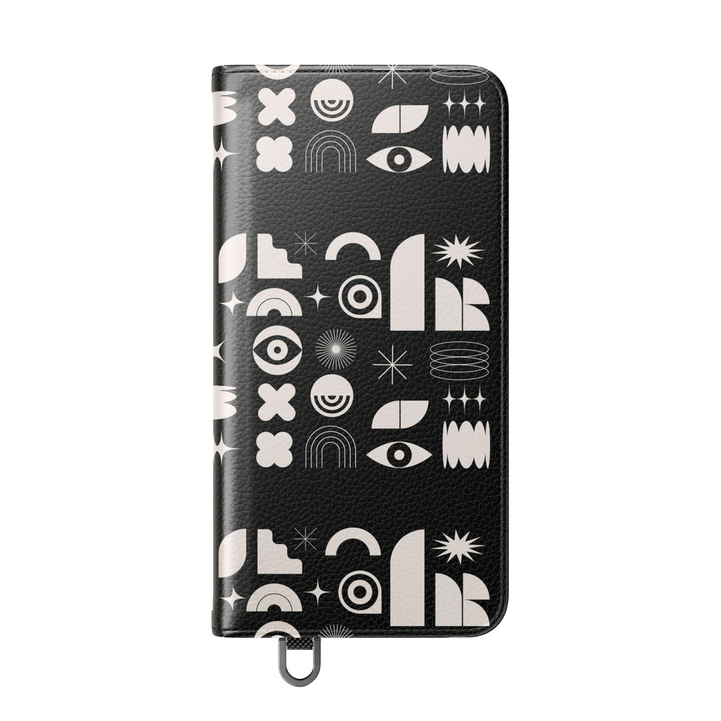 Stylish Flip Cases with Abstract Design - Versatile Phone Wallet for Everyday Use