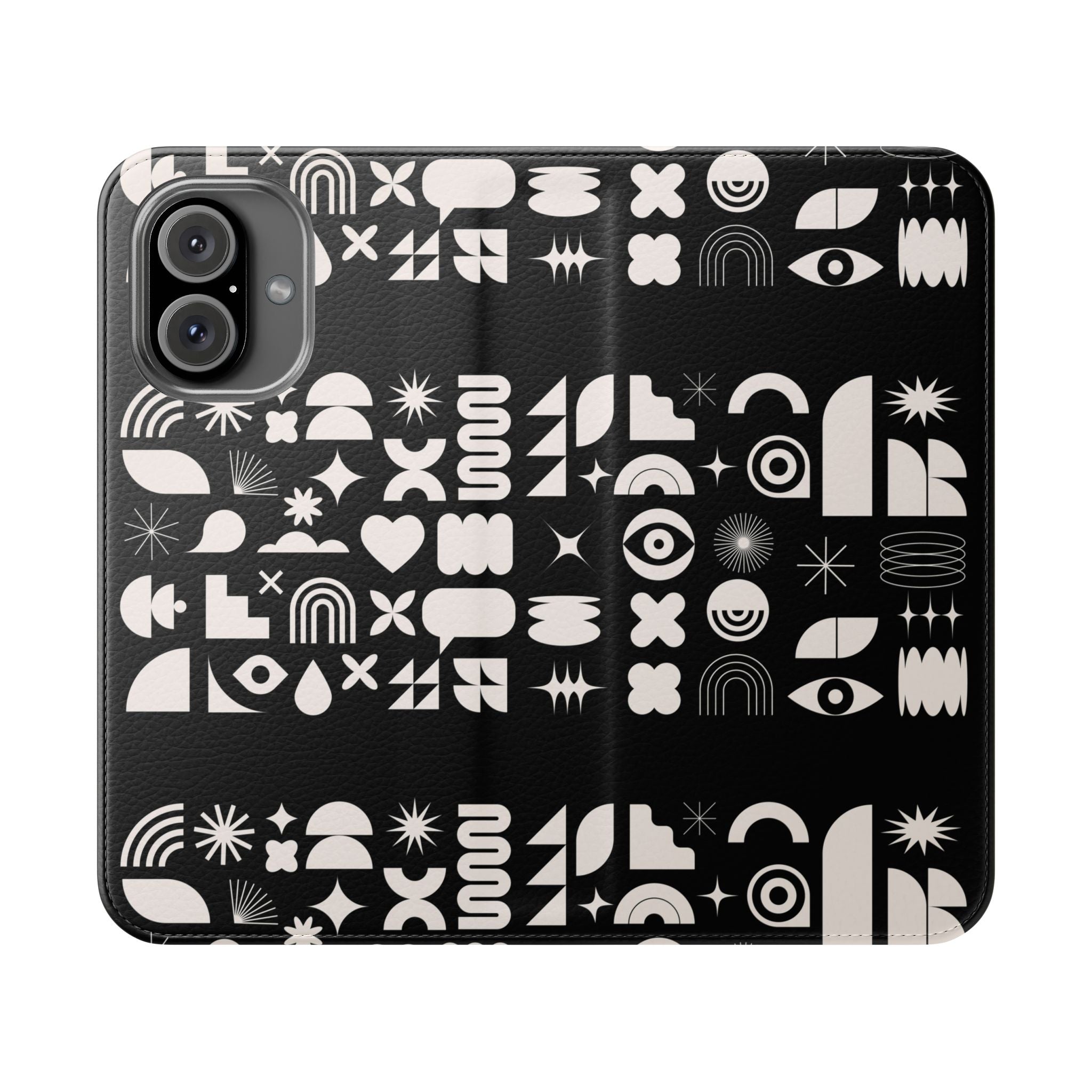 Stylish Flip Cases with Abstract Design - Versatile Phone Wallet for Everyday Use