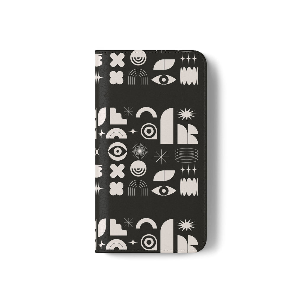 Stylish Flip Cases with Abstract Design - Versatile Phone Wallet for Everyday Use