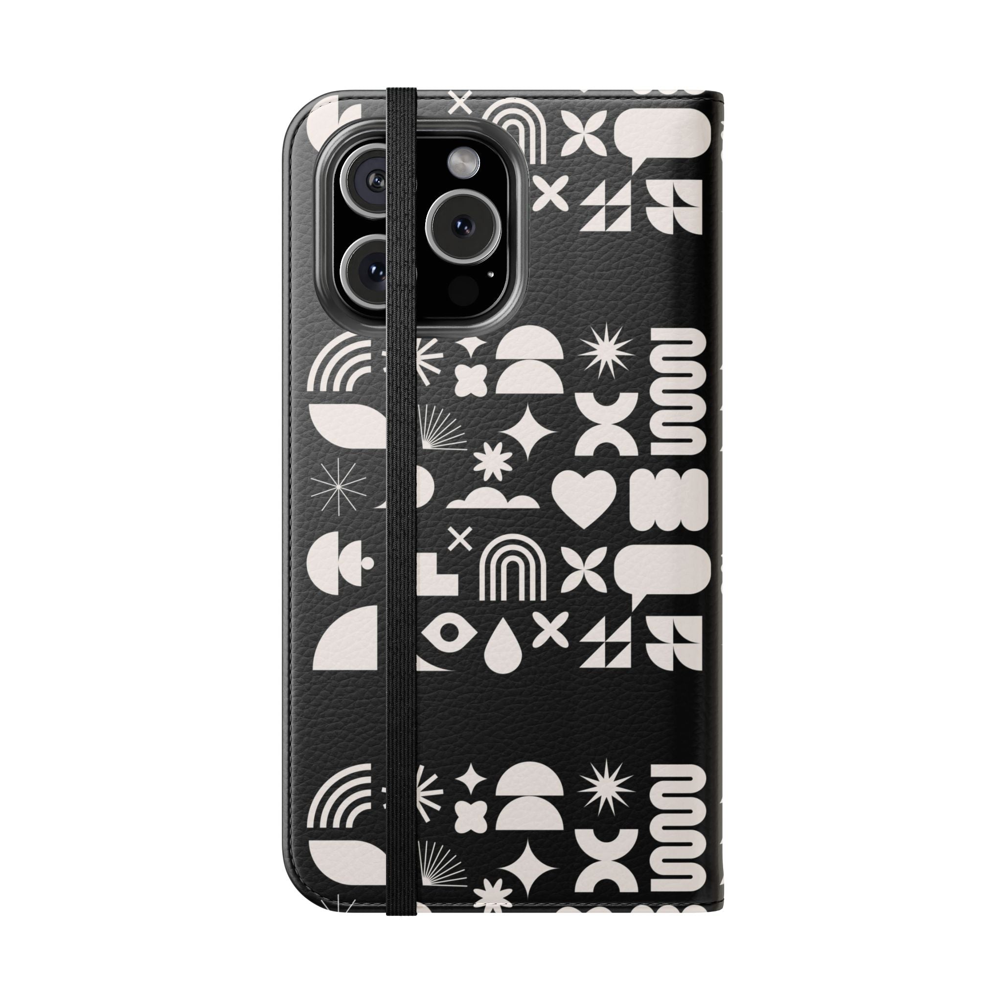 Stylish Flip Cases with Abstract Design - Versatile Phone Wallet for Everyday Use