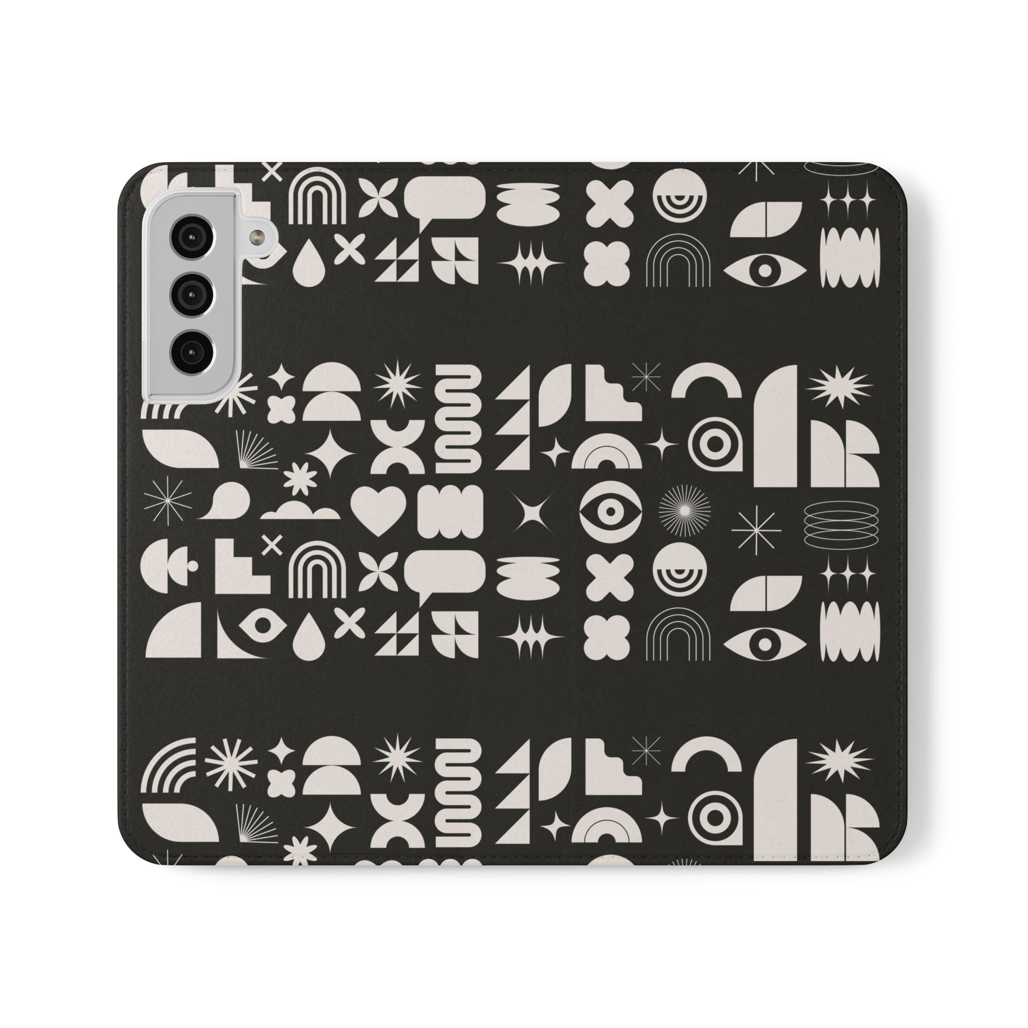 Stylish Flip Cases with Abstract Design - Versatile Phone Wallet for Everyday Use