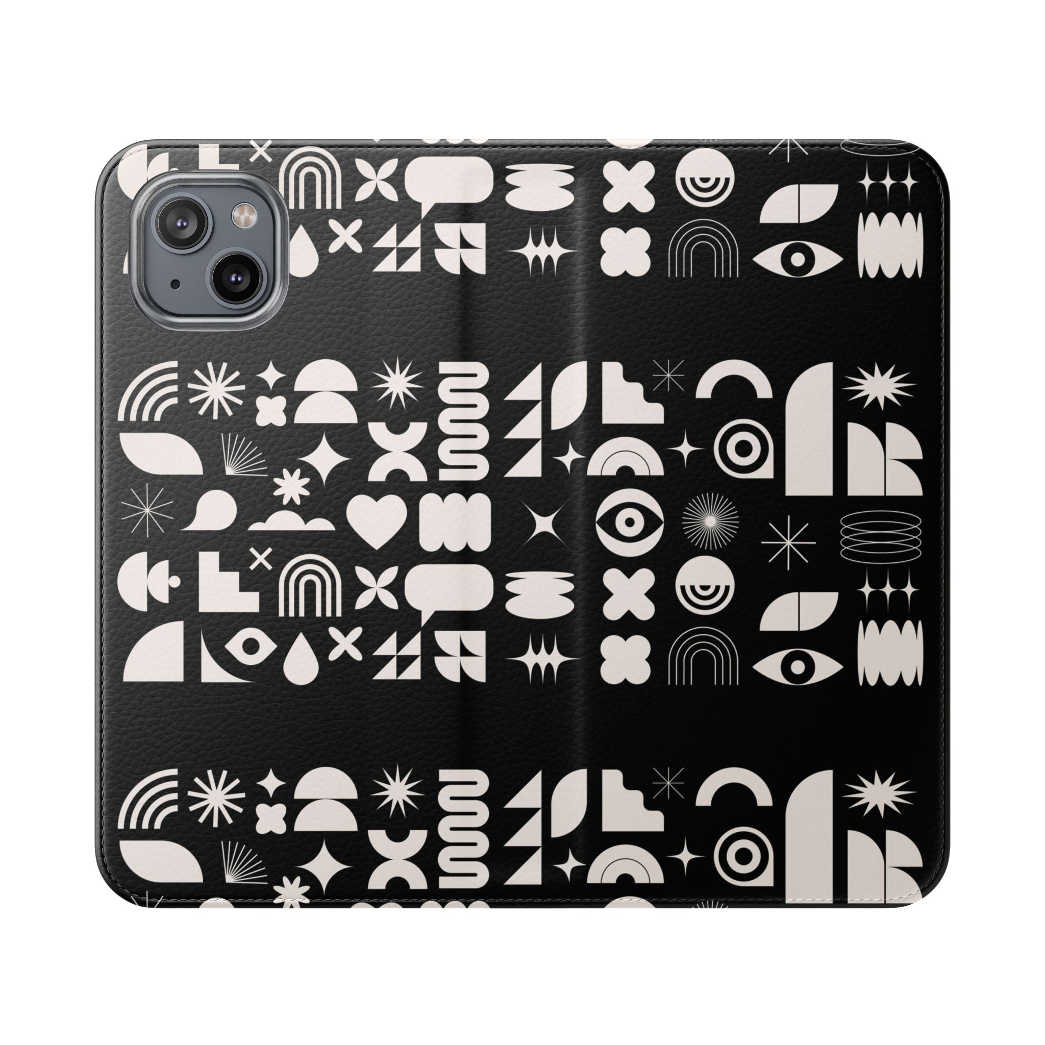 Stylish Flip Cases with Abstract Design - Versatile Phone Wallet for Everyday Use