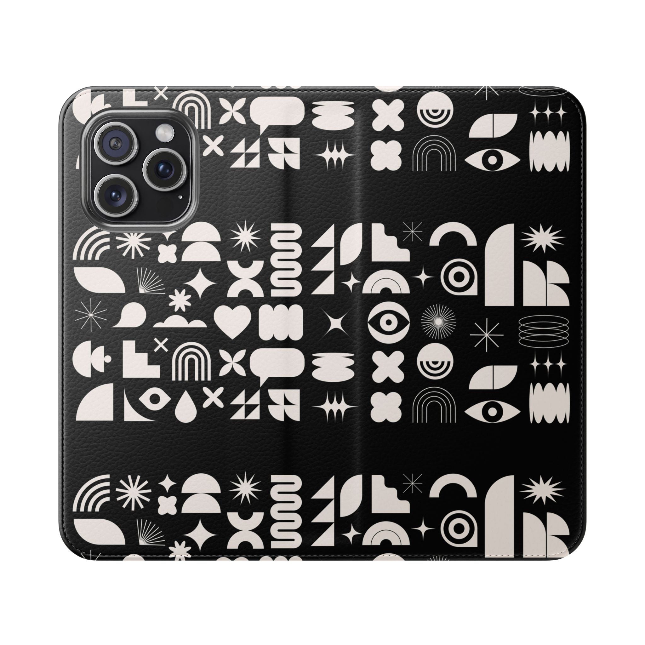 Stylish Flip Cases with Abstract Design - Versatile Phone Wallet for Everyday Use