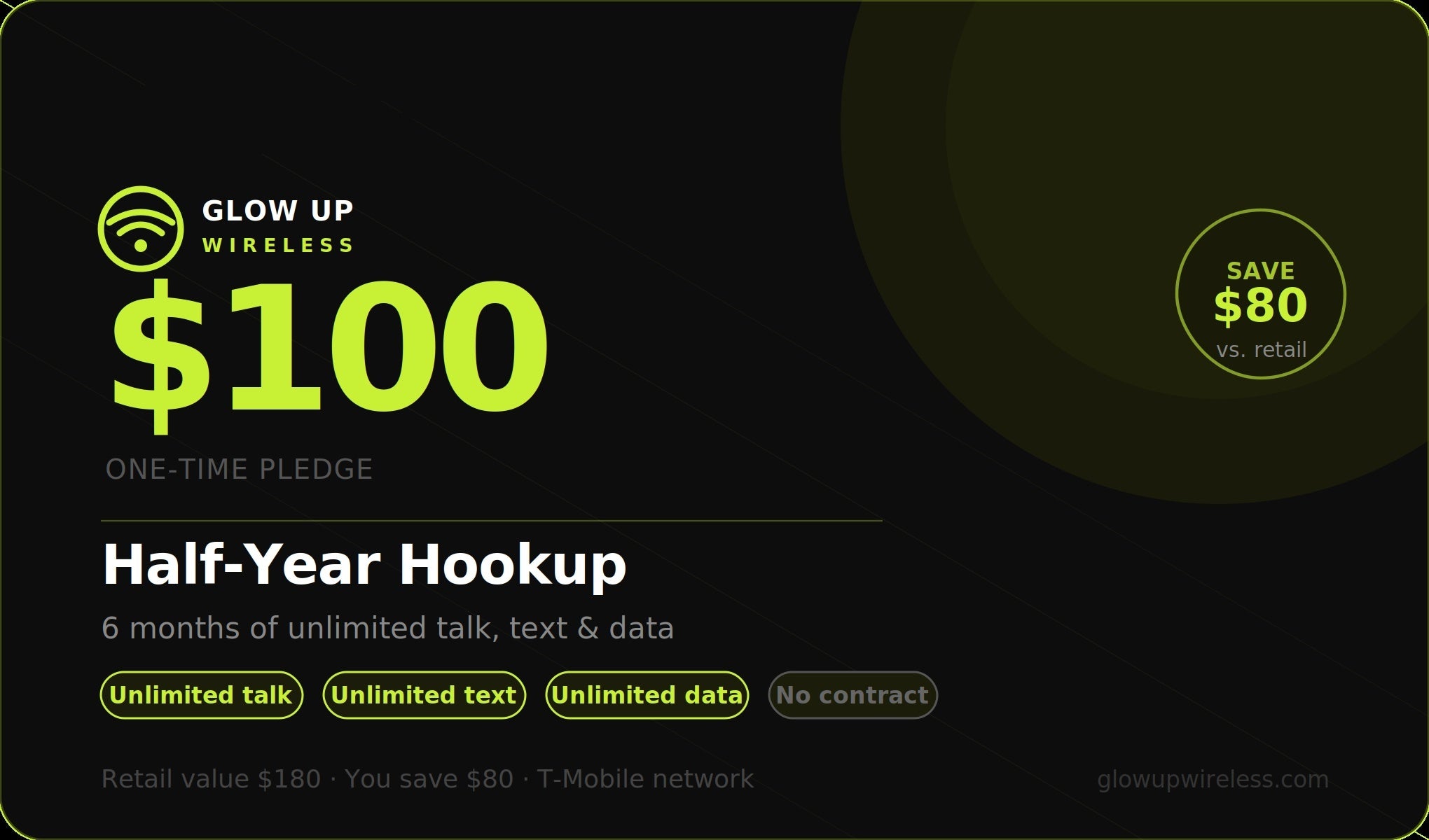 Glow Up Wireless 6 Month Pre-Order